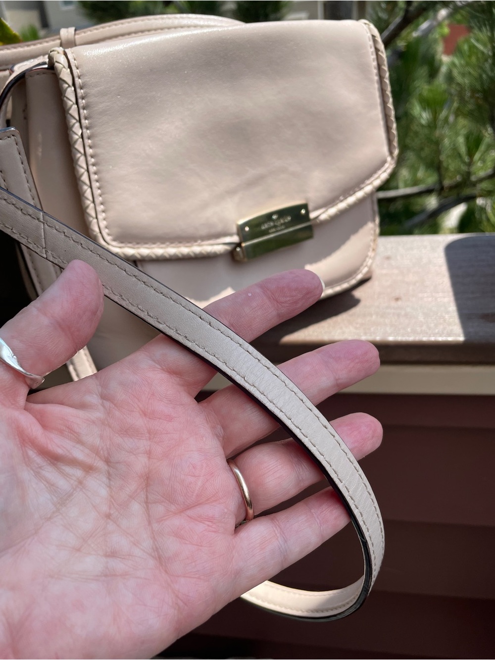 kate spade Pale Pink Leather Crossbody Bag with Tassel - Picture 10 of 12